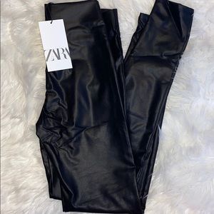 Zara faux leather leggings